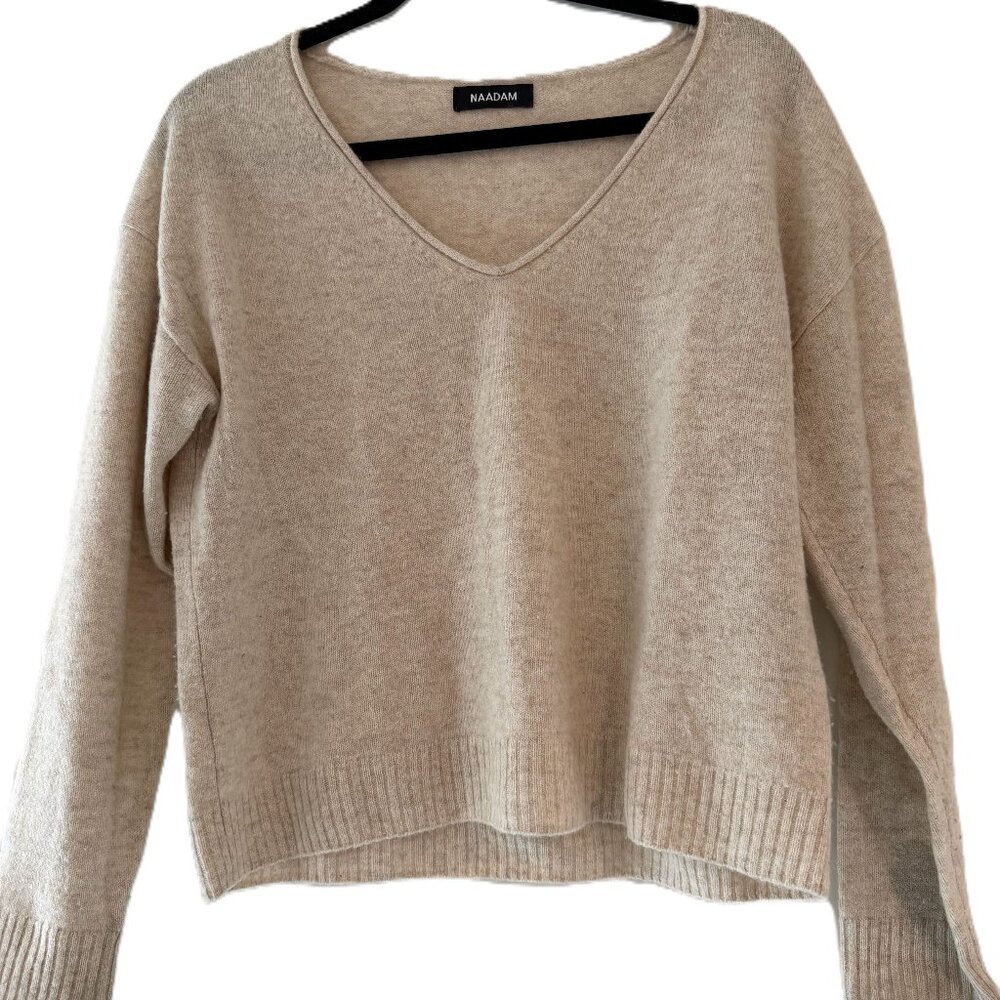 Nadaam Oatmeal Cashmere Sweater | Soft Neutral Knit